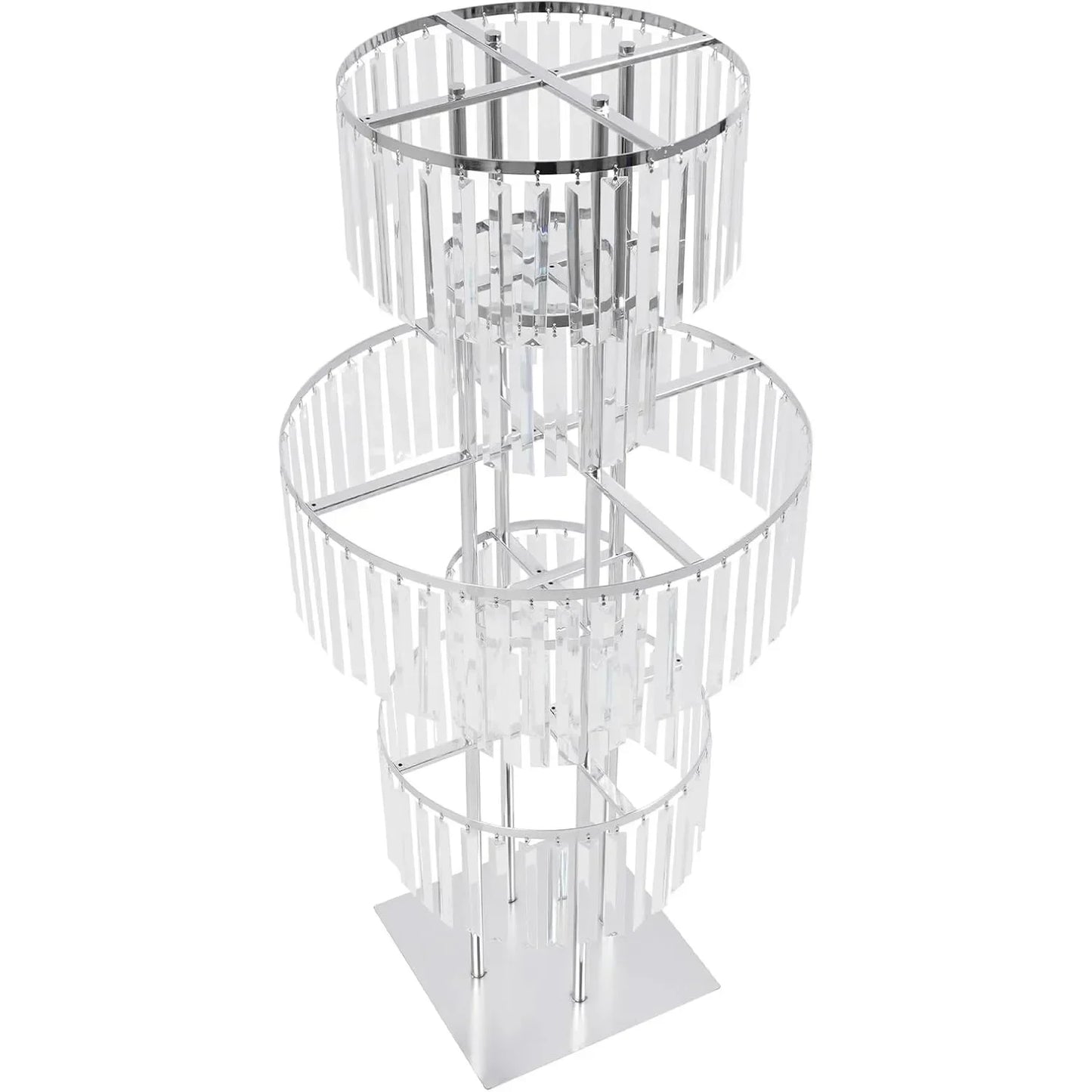 High-Concerned Crystal Flower Stands 5 Tiers Centerpiece