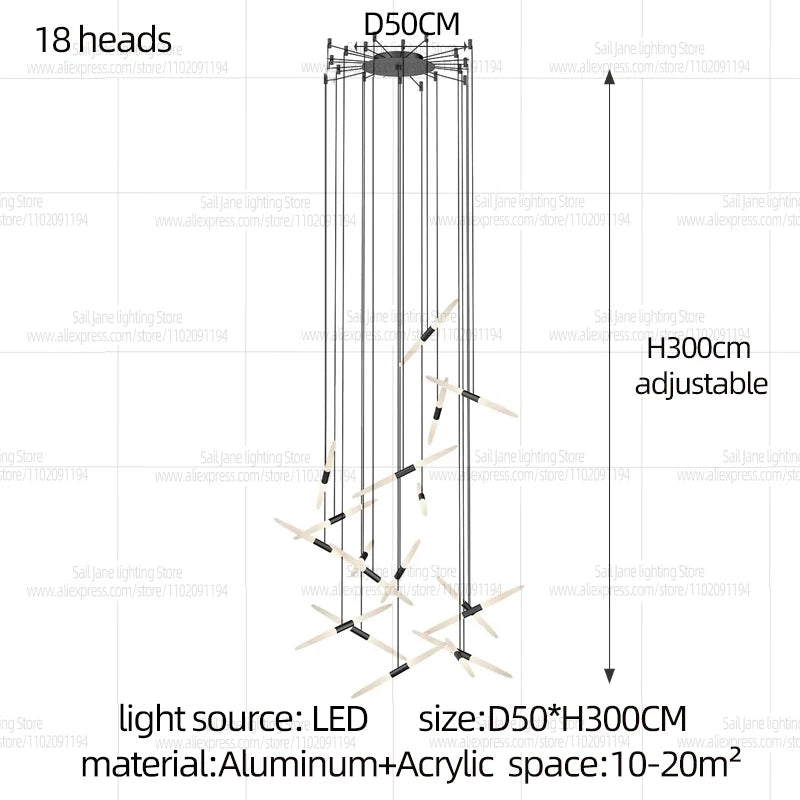 CAMPEGG LED Chandelier Pendant Light For Dining Room