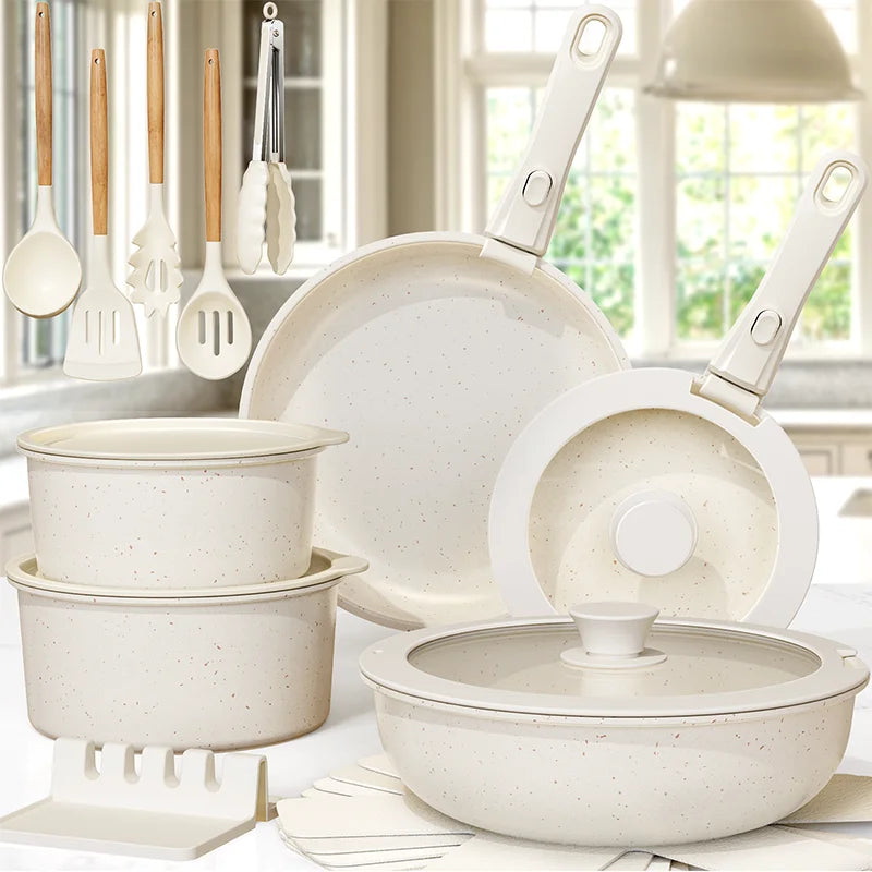 Astercook 21-Piece Non-Stick Ceramic Cookware Set