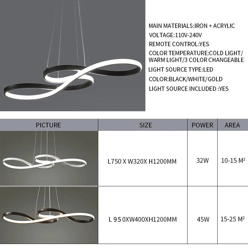 Ludengchaoshi Modern Kitchen Island Pendant Lights Dimmable