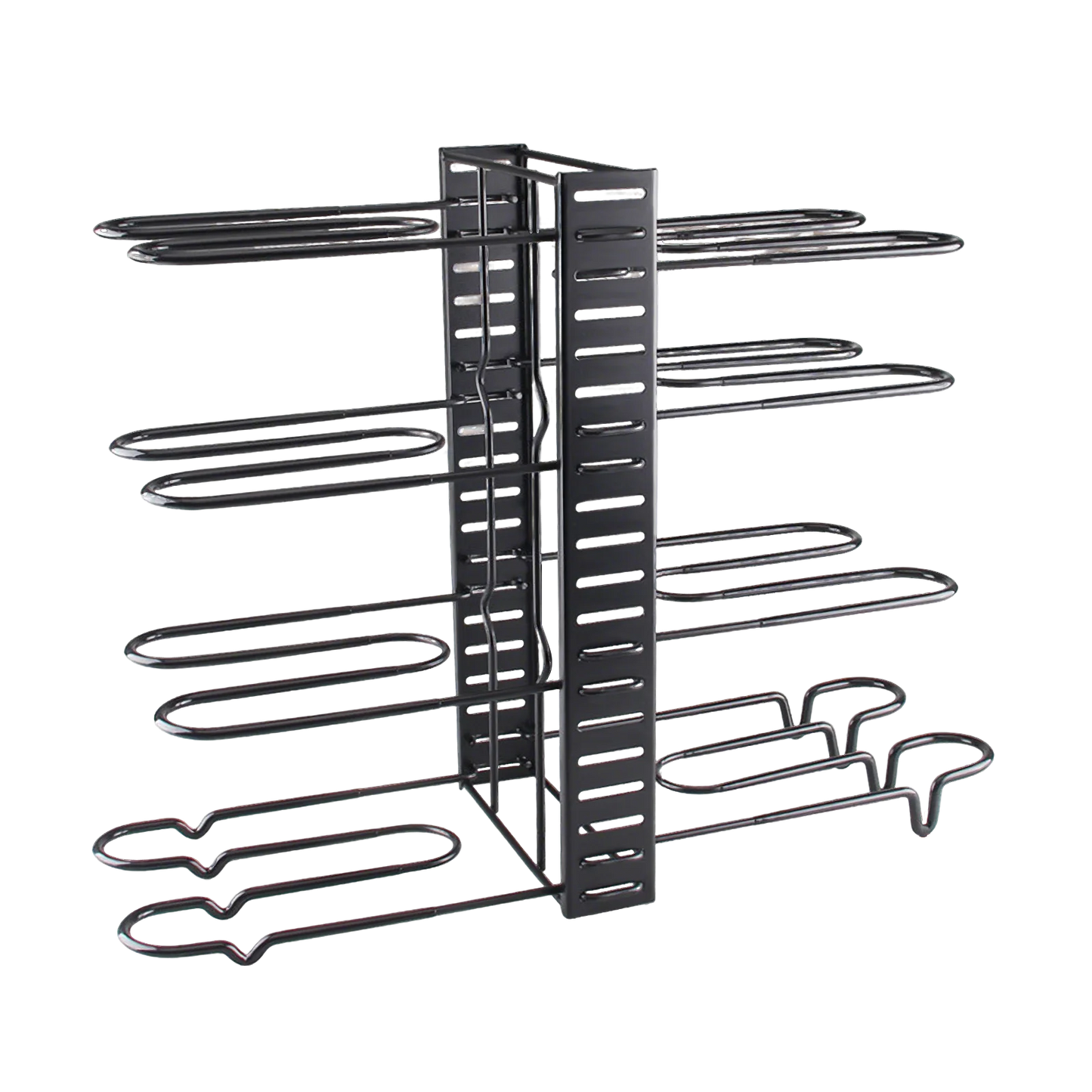 8-Tier Pot Rack Organizer Durable Metal Space Saving Cabinet Holder