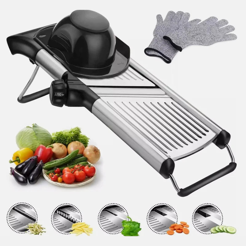 OMESER W1027 Adjustable Stainless Steel Vegetable Slicer Chopper