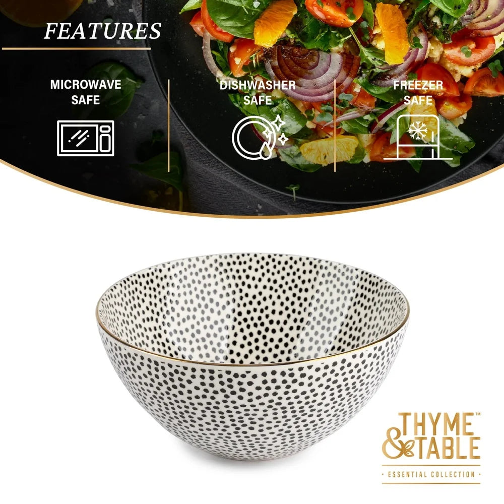 Stoneware Bowl Ceramic Serving Dish Microwave And Dishwasher Safe