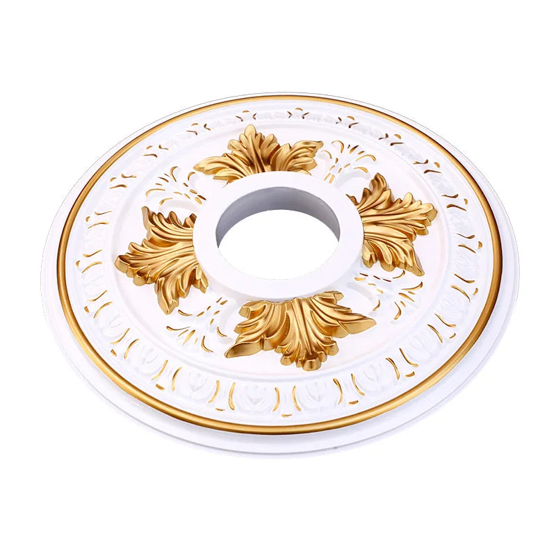 DXLYMYUC Retro European Style ABS Round Light Plate Wall Ceiling Sticker