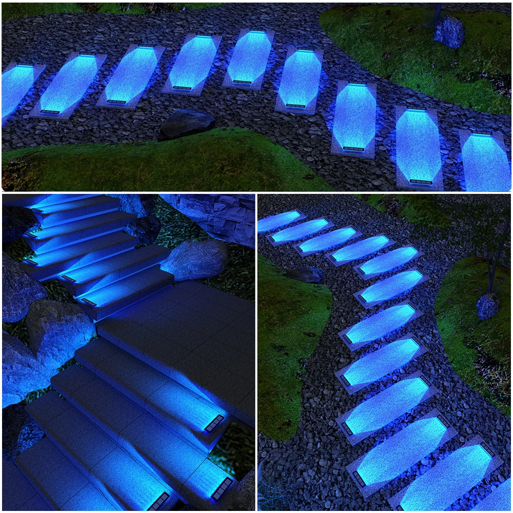 Outdoor Solar Deck Lights LED IP68 Waterproof Auto On Off Driveway Lighting