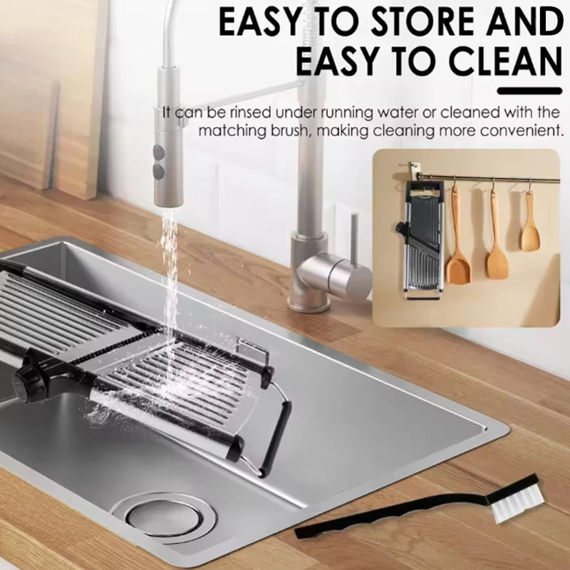OMESER W1027 Adjustable Stainless Steel Vegetable Slicer Chopper