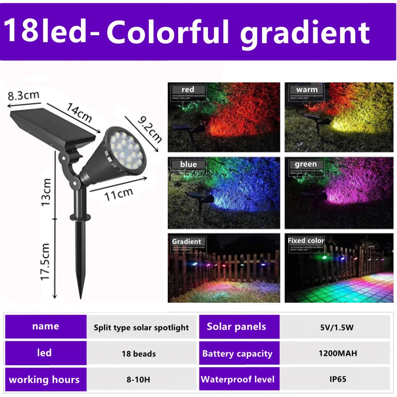 Solar LED Landscape Spotlight For Pathway Outdoor Decor