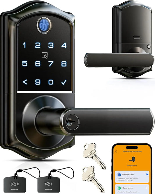 Veise VE019 Fingerprint Smart Lever Lock With App Control