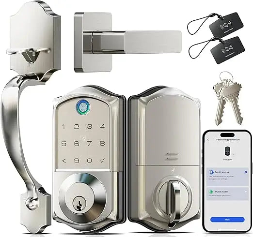 Kankeirr Fingerprint Smart Front Door Lock With App Control