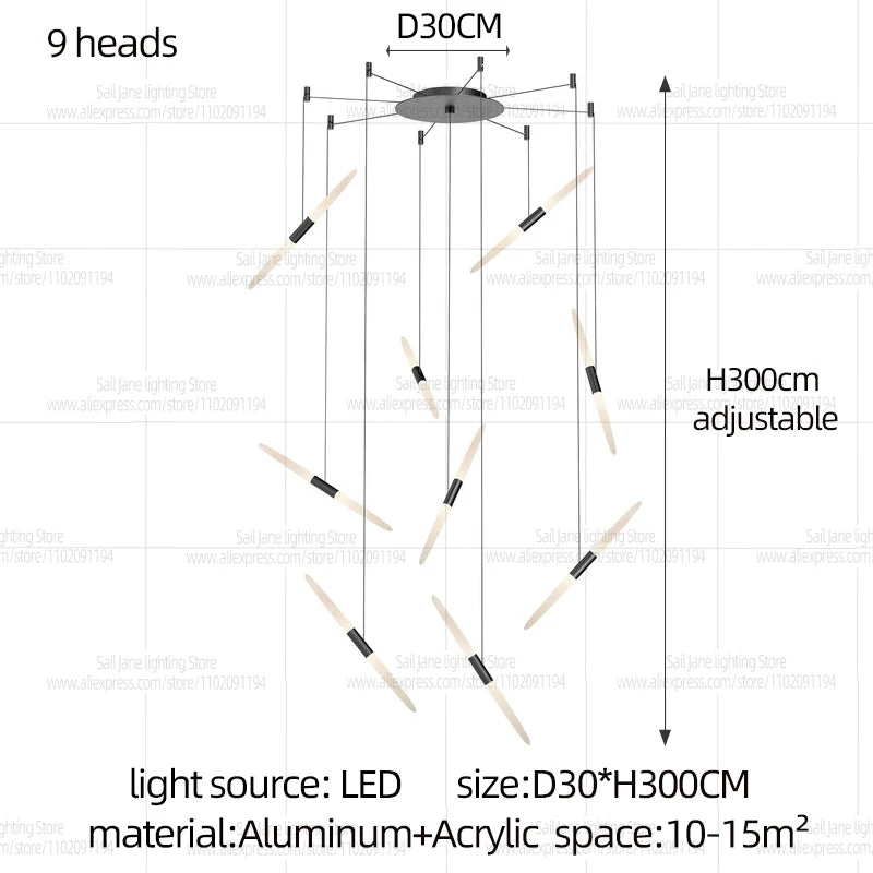 CAMPEGG LED Chandelier Pendant Light For Dining Room