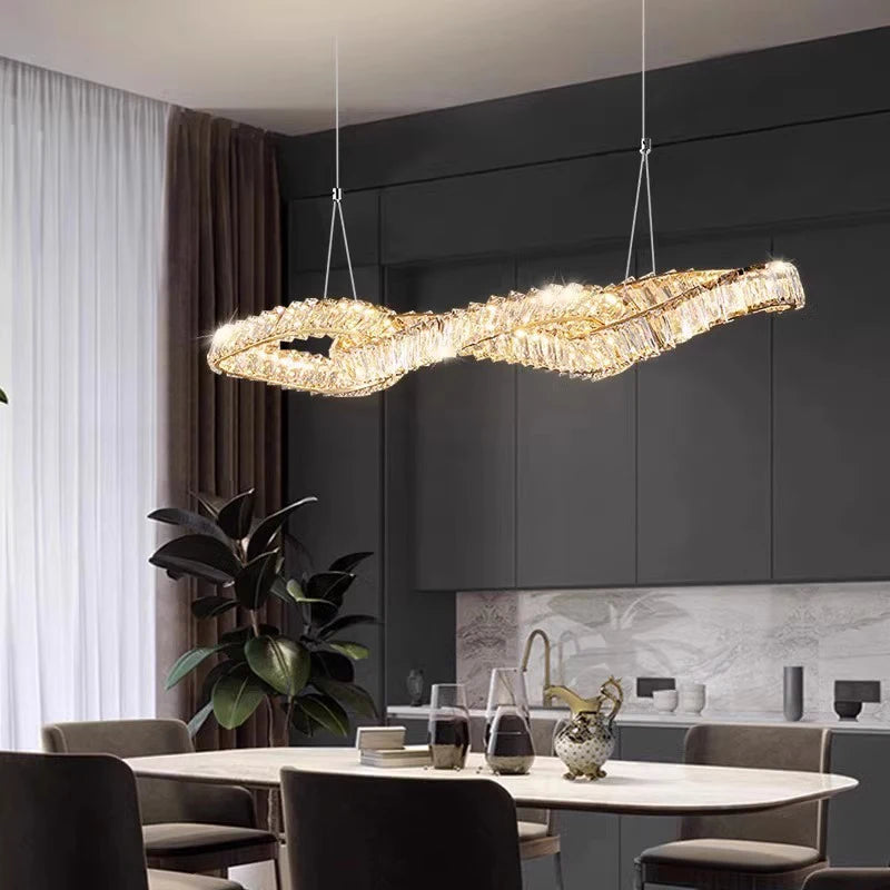 Yushe Luxury Crystal Pendant Lights For Living Room And Dining