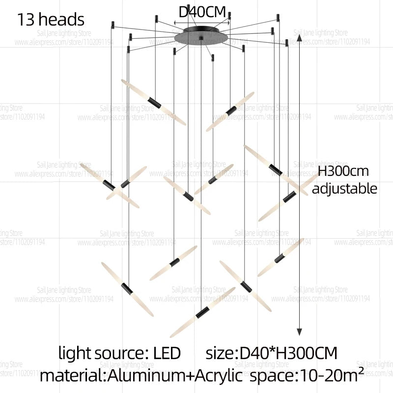 CAMPEGG LED Chandelier Pendant Light For Dining Room