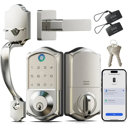 Kankeirr Fingerprint Smart Front Door Lock With App Control