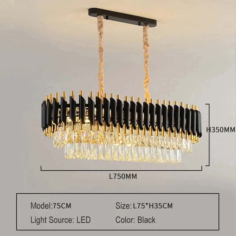 LIMIT LIGHT Luxury Crystal Chandelier LED Pendant Light Living Room