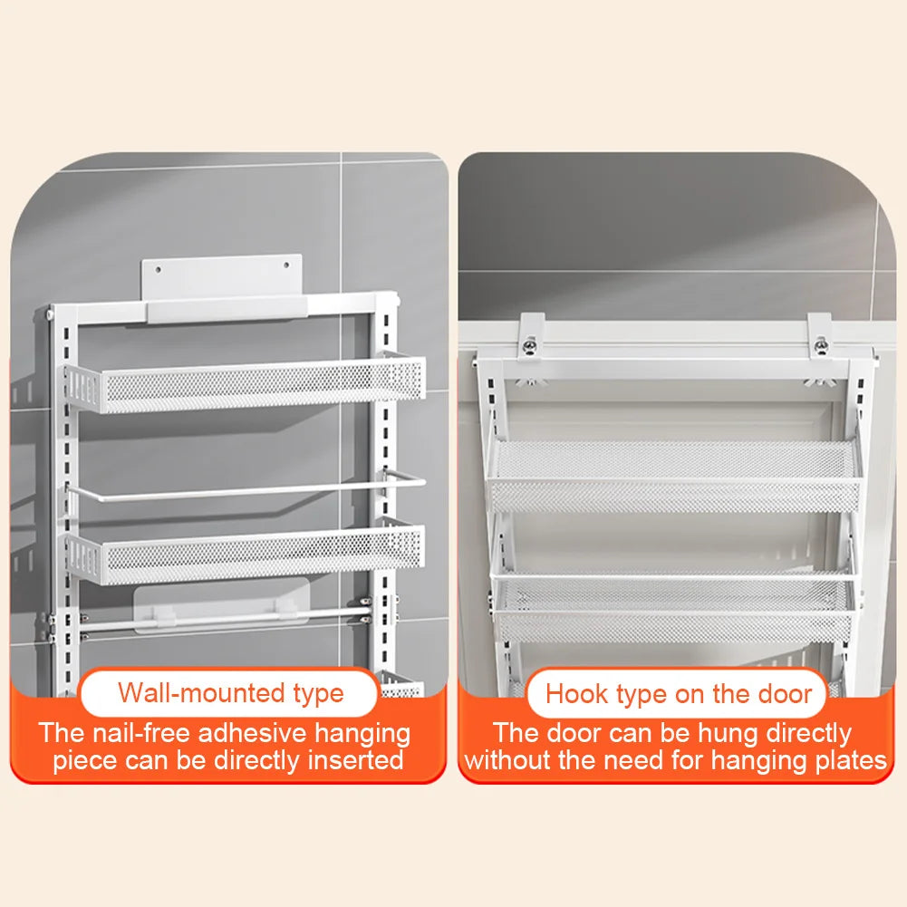 HiMISS 6-Tier Over The Door Pantry Organizer With Adjustable Baskets