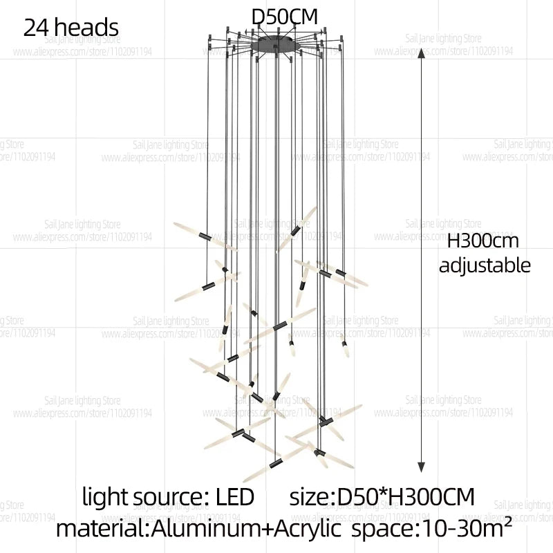 CAMPEGG LED Chandelier Pendant Light For Dining Room