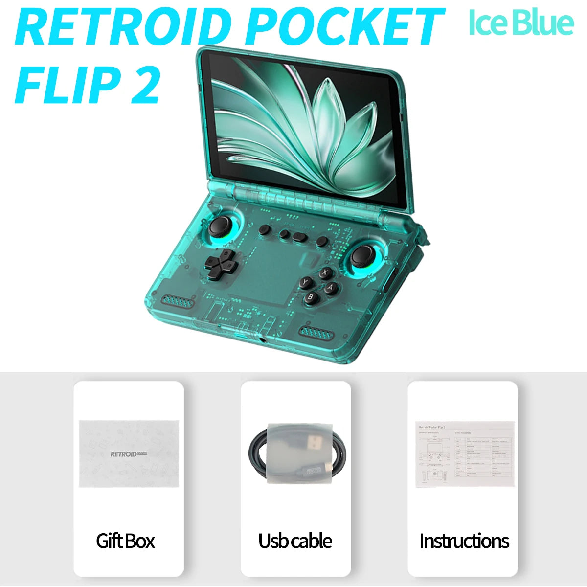 Retroid Pocket Flip2 Handheld Game Console Android PSP PS2