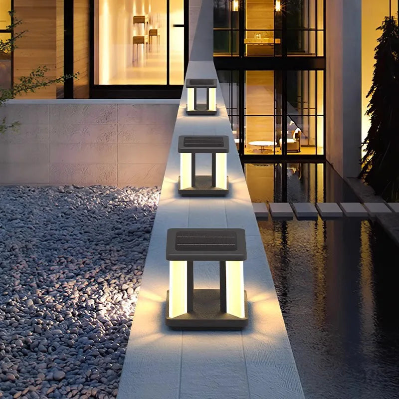 Dfiolk Outdoor Solar IP65 LED Lawn Light For Pillar Fence Posts