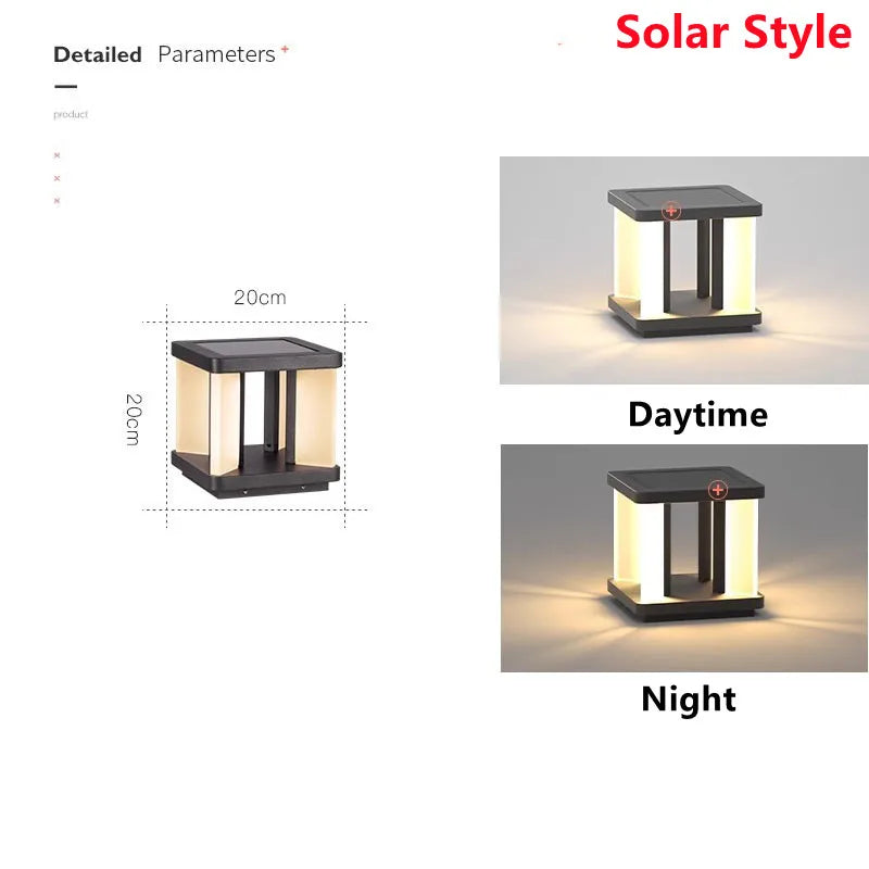 Dfiolk Outdoor Solar IP65 LED Lawn Light For Pillar Fence Posts