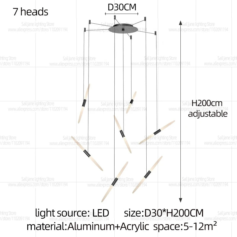 CAMPEGG LED Chandelier Pendant Light For Dining Room