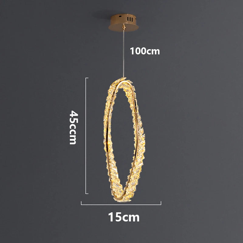 Yushe Luxury Crystal Pendant Lights For Living Room And Dining