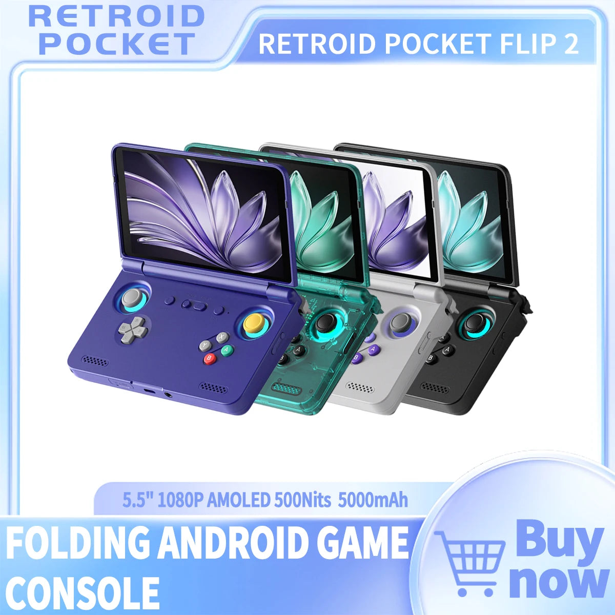 Retroid Pocket Flip2 Handheld Game Console Android PSP PS2