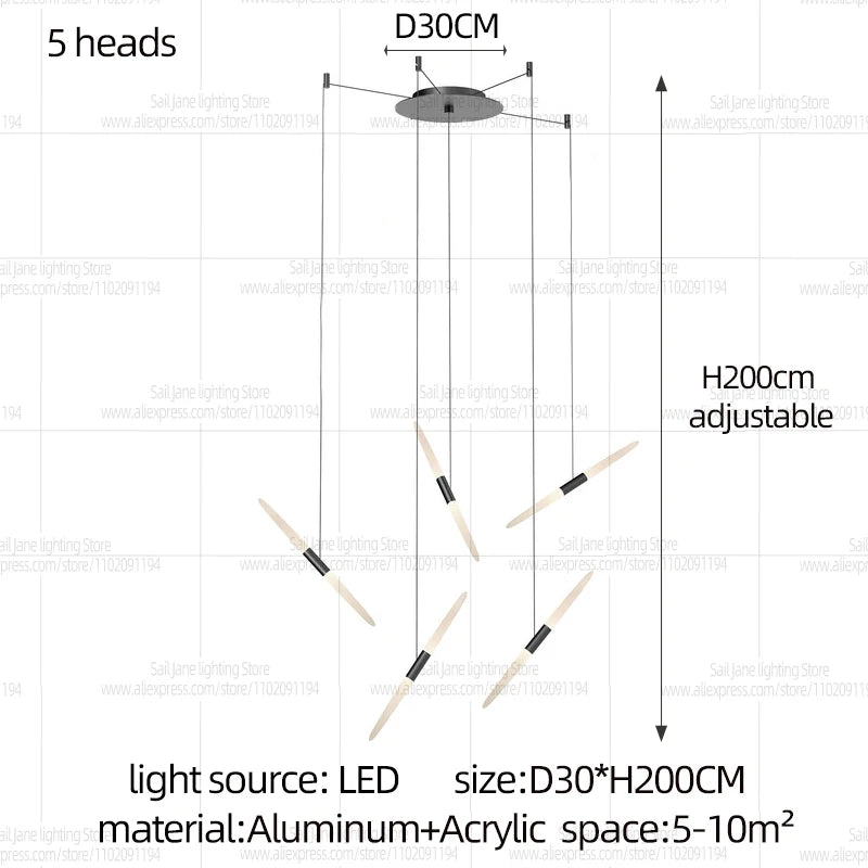 CAMPEGG LED Chandelier Pendant Light For Dining Room