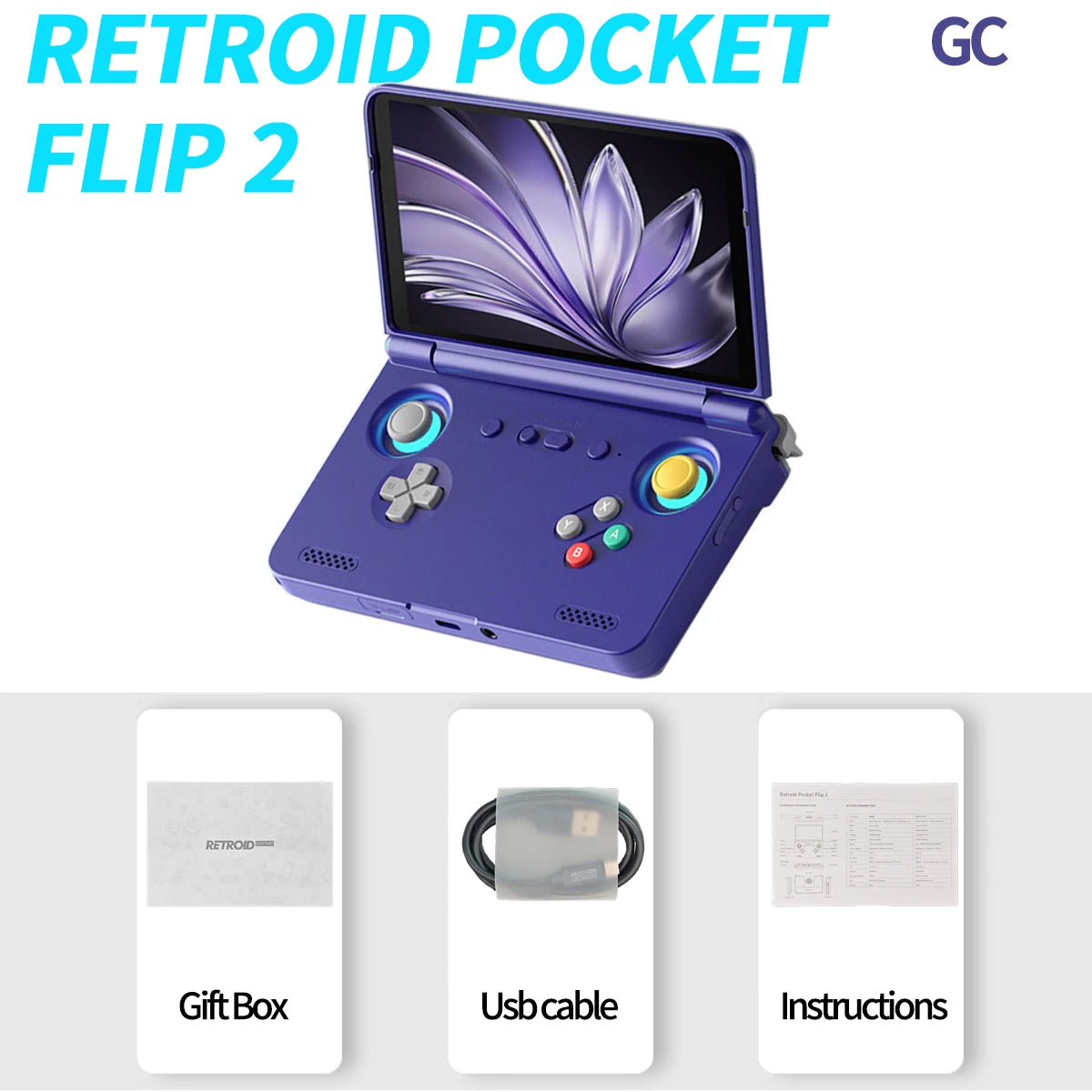 Retroid Pocket Flip2 Handheld Game Console Android PSP PS2
