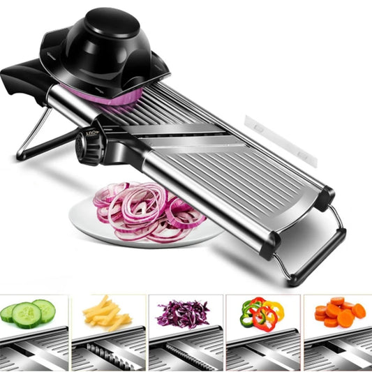 OMESER W1027 Adjustable Stainless Steel Vegetable Slicer Chopper