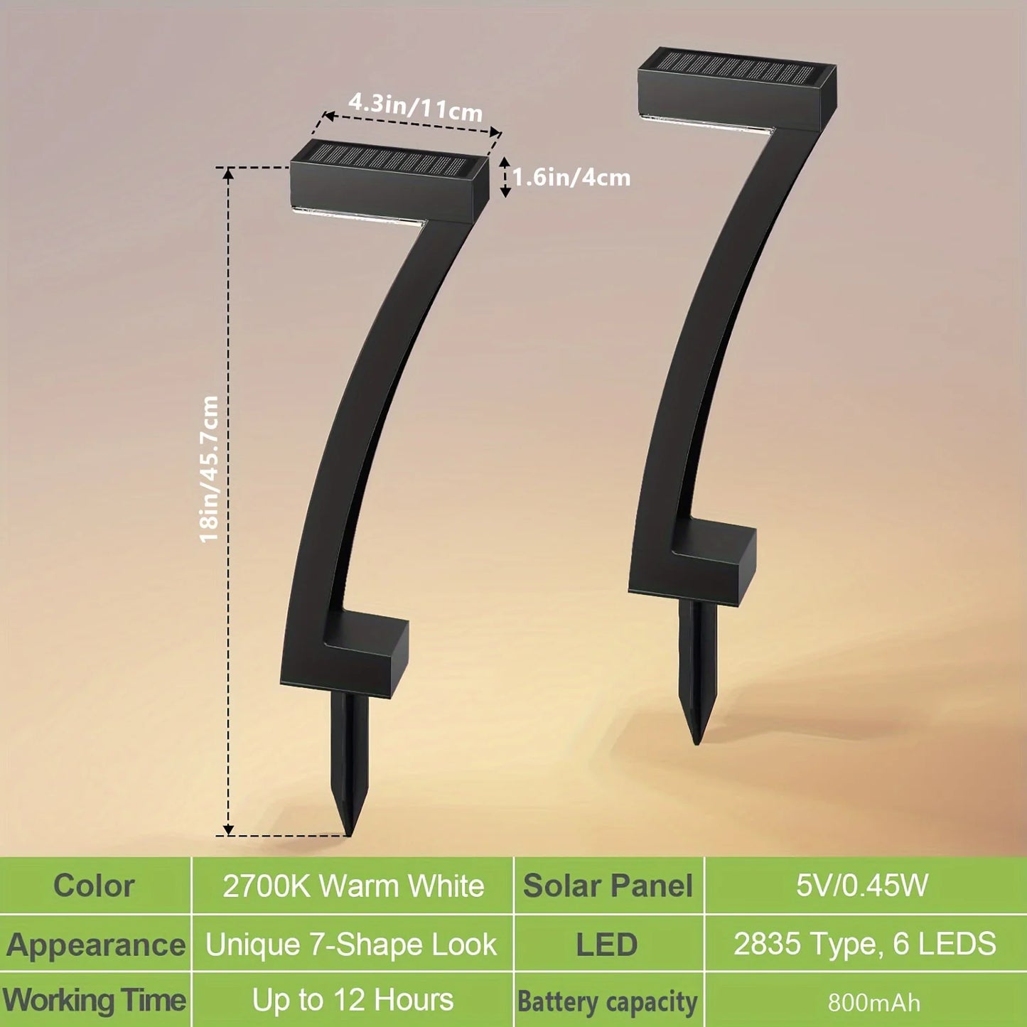 6/12 Pack Bright Solar Outdoor Lights Pathway, 12 Hrs Solar Garden Lights, Auto On/Off for Outside Landscape Path Yard Walkway