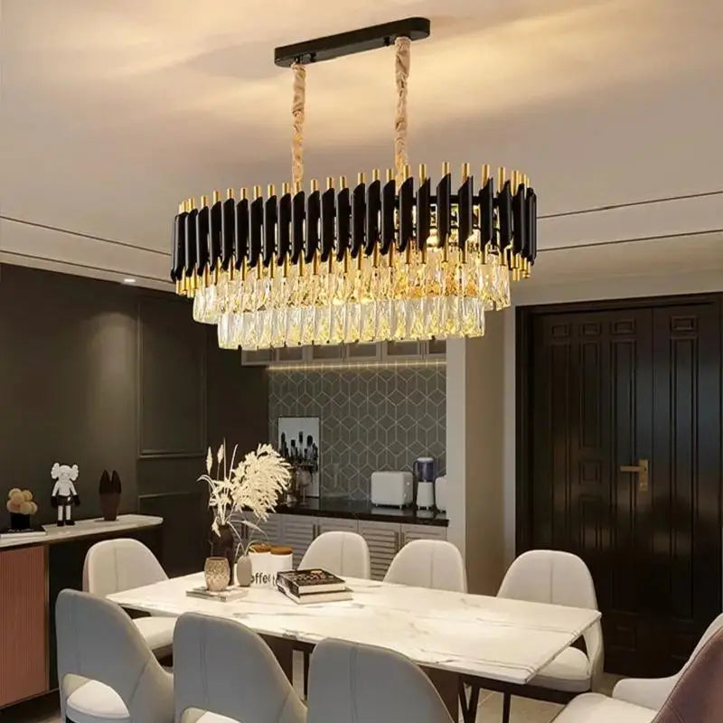 LIMIT LIGHT Luxury Crystal Chandelier LED Pendant Light Living Room