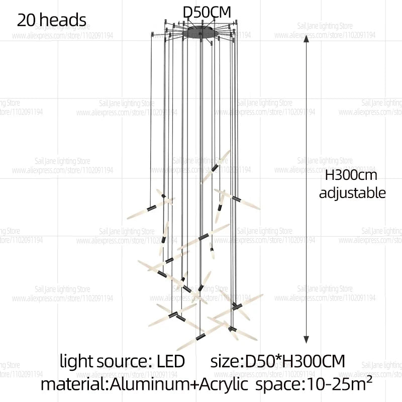 CAMPEGG LED Chandelier Pendant Light For Dining Room