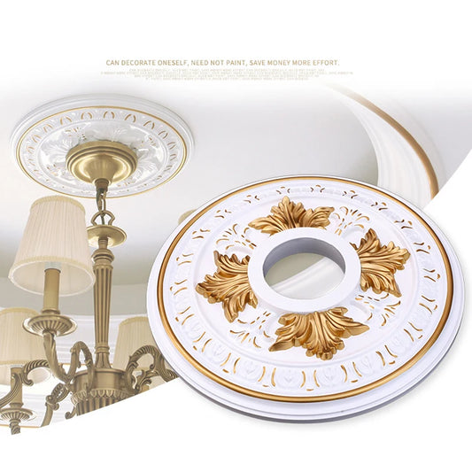 DXLYMYUC Retro European Style ABS Round Light Plate Wall Ceiling Sticker