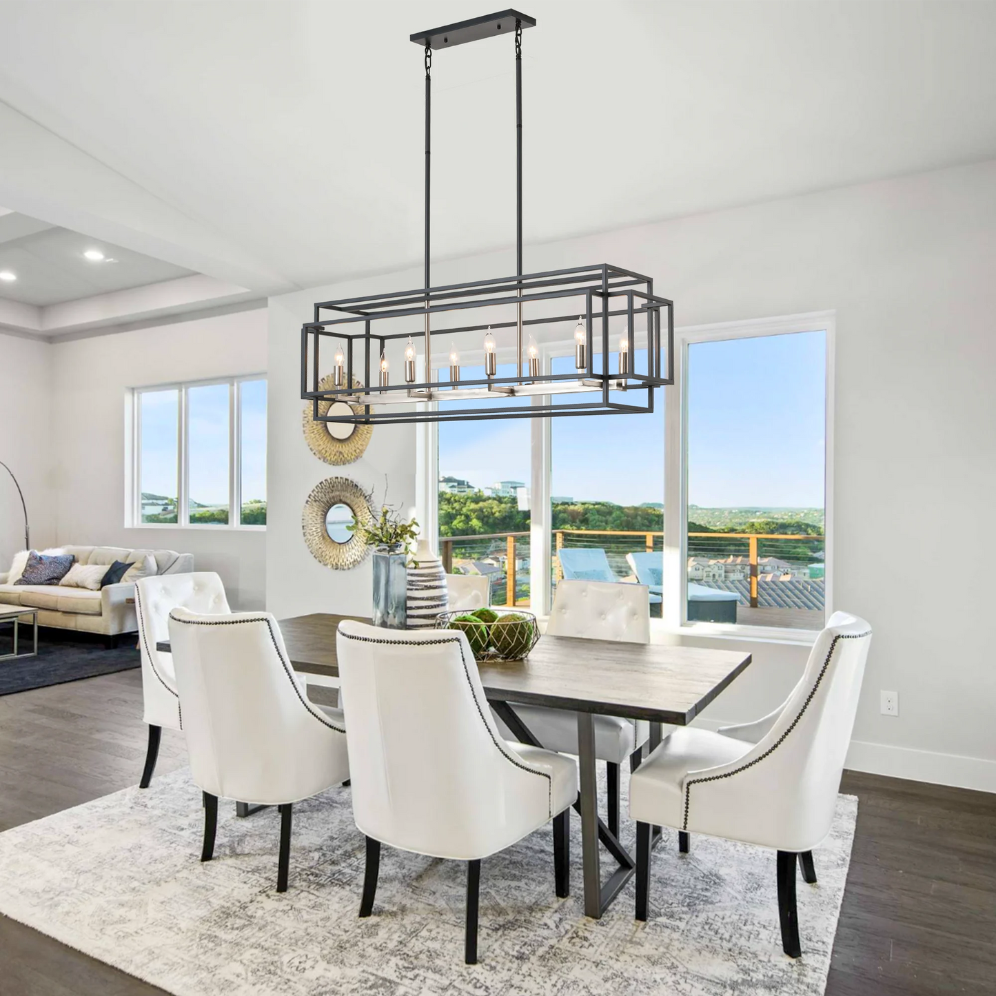 LovingC Retro Industrial Chandelier For Dining Room And Kitchen