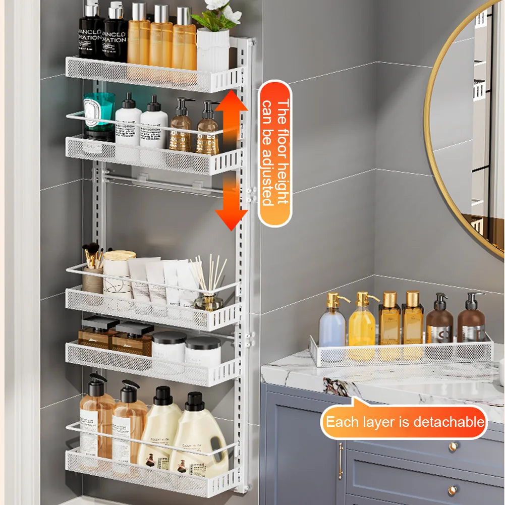 HiMISS 6-Tier Over The Door Pantry Organizer With Adjustable Baskets