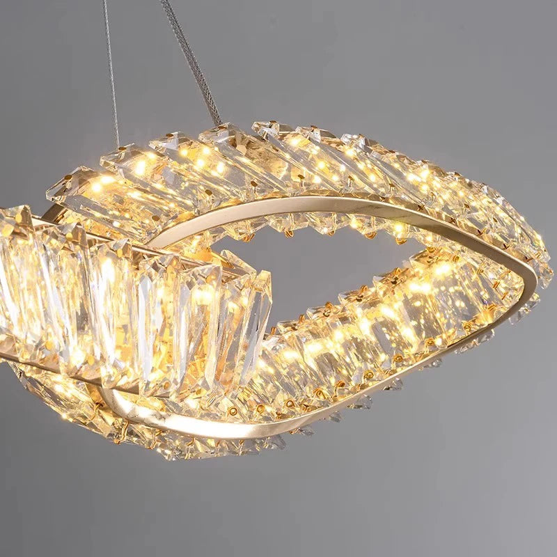Yushe Luxury Crystal Pendant Lights For Living Room And Dining