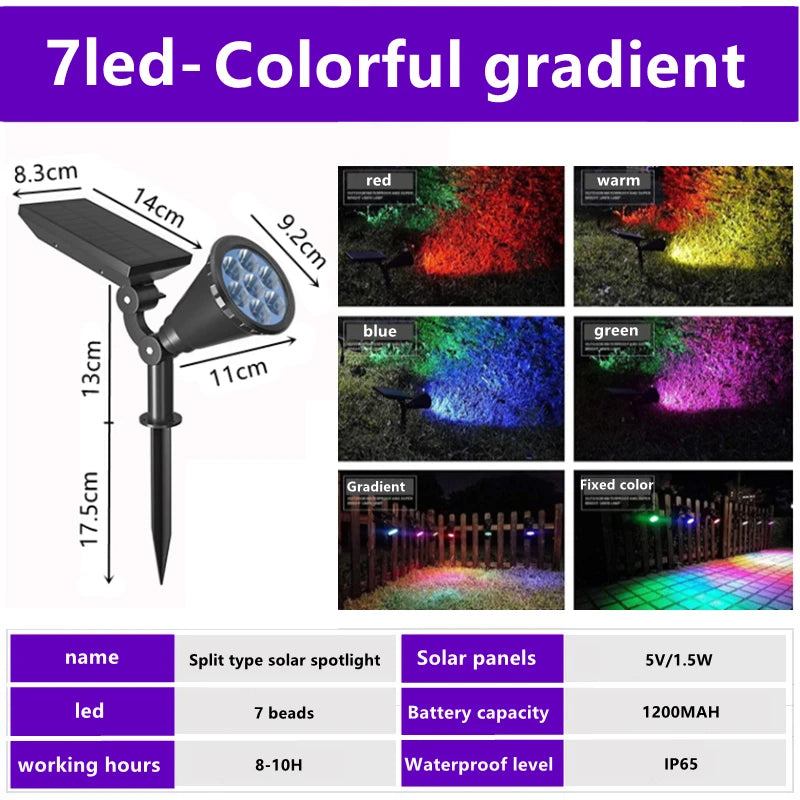 Solar LED Landscape Spotlight For Pathway Outdoor Decor