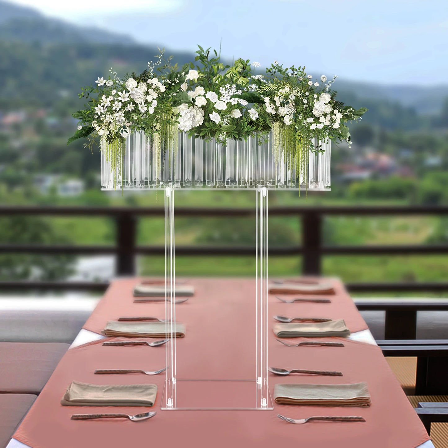 Crystal Flower Stand Acrylic Centerpiece For Weddings