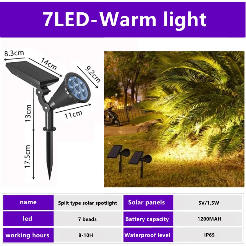 Solar LED Landscape Spotlight For Pathway Outdoor Decor
