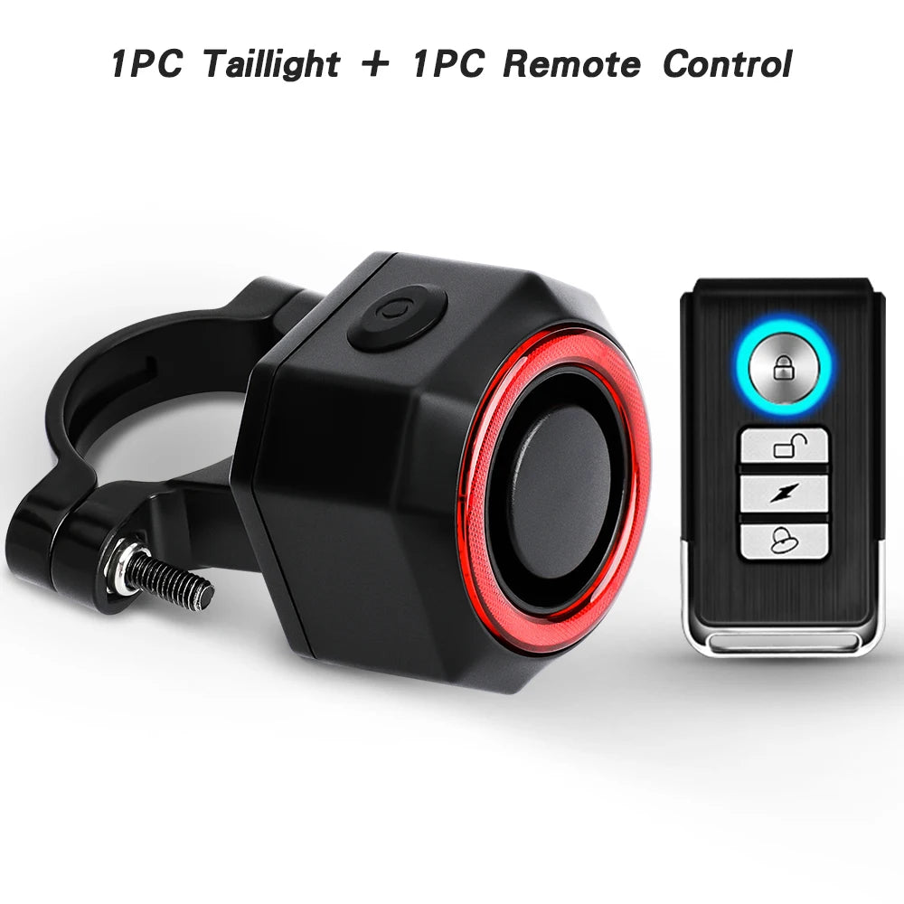 WSDCAM Smart Bike Taillight Alarm With Remote Control 110dB