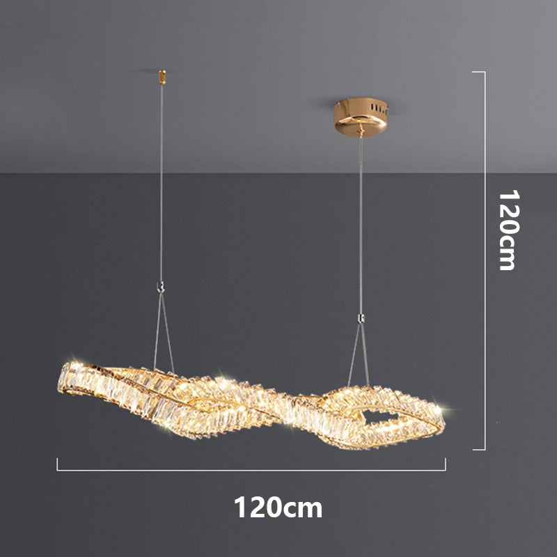 Yushe Luxury Crystal Pendant Lights For Living Room And Dining