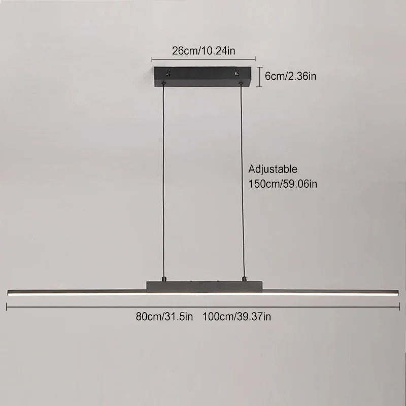 CETANT LED Pendant Lamp Modern Minimalist Stripe Ceiling Light