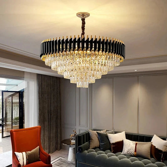 LIMIT LIGHT Luxury Crystal Chandelier LED Pendant Light Living Room
