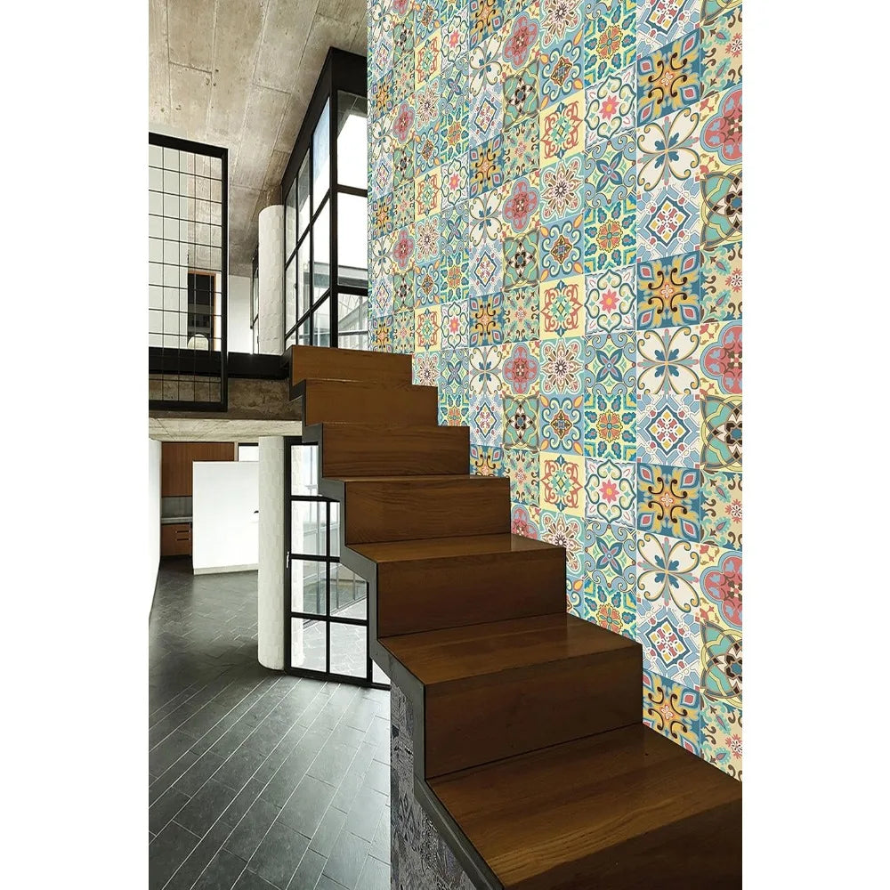 GSS Designs 24 Pack Talavera Tile Stickers for Backsplash