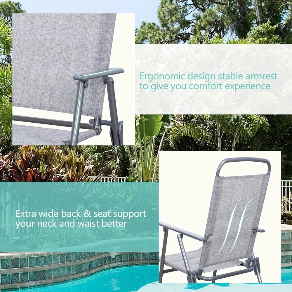 XMSJ 6-Piece Folding Patio Dining Set With Umbrella