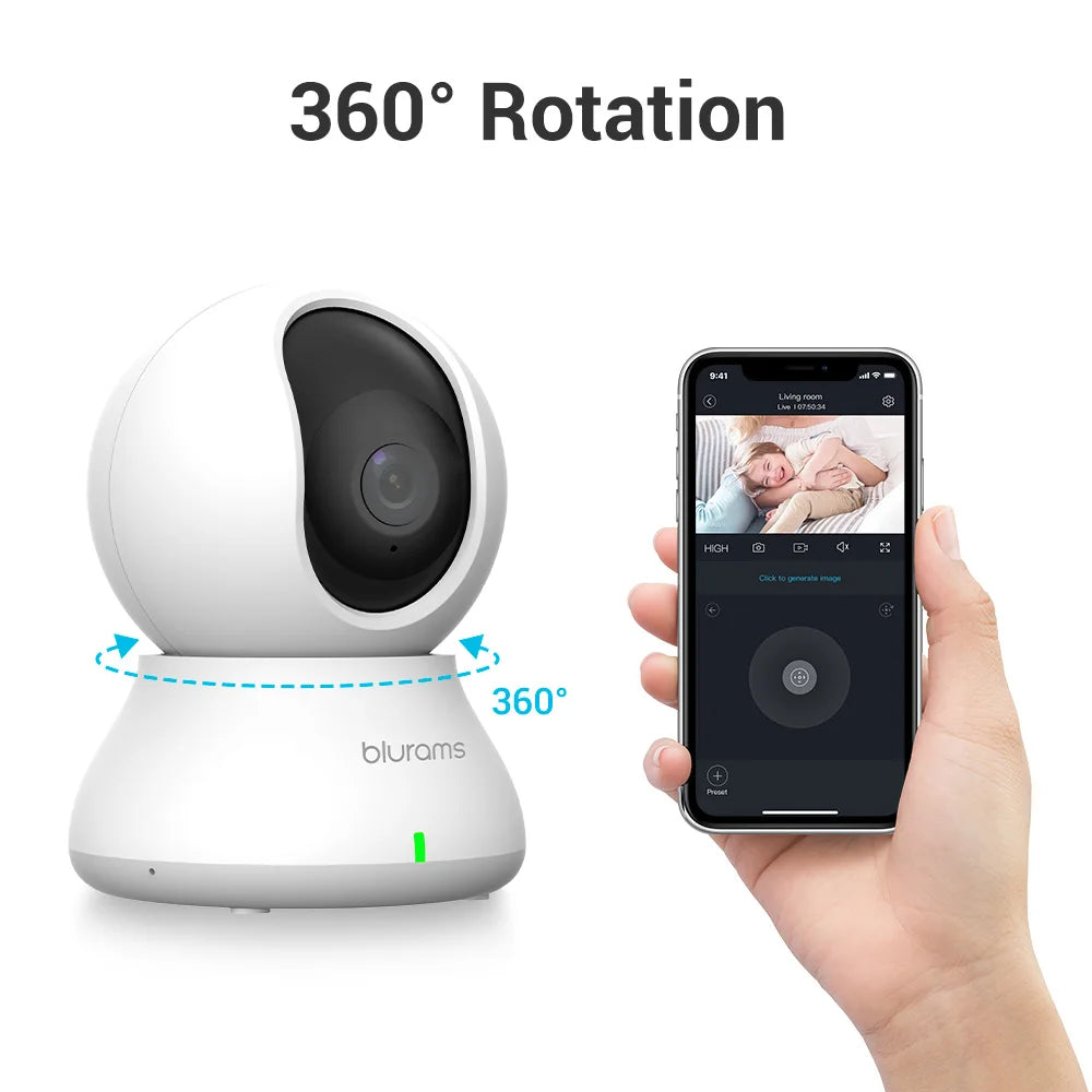 BoyKeep 2K Indoor Camera 360 PTZ With Phone App For Home Security