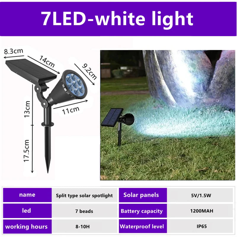 Solar LED Landscape Spotlight For Pathway Outdoor Decor